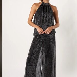 Petal & Pup Black and Silver Jumpsuit